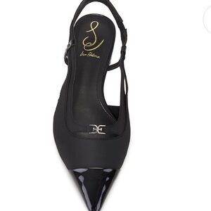 Sam Edelman Black Patent Slingback Heels